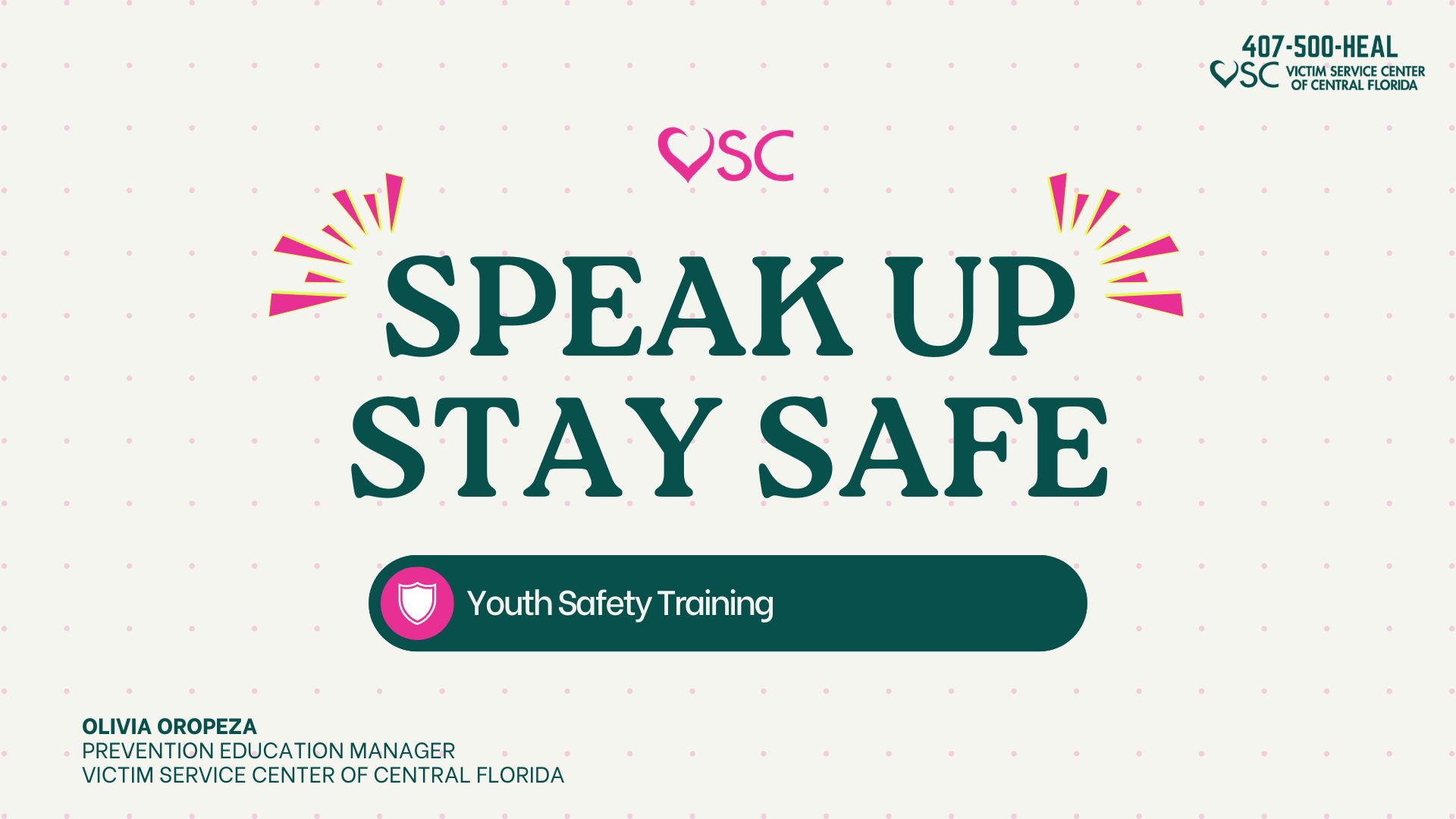 Speak Up Stay Safe (Youth Safety Training)